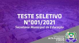 Teste Seletivo Educação 2021